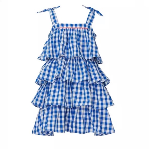 Crewcuts by J.Crew Kids Dress Gingham Tiered Dress - Picture 1 of 4